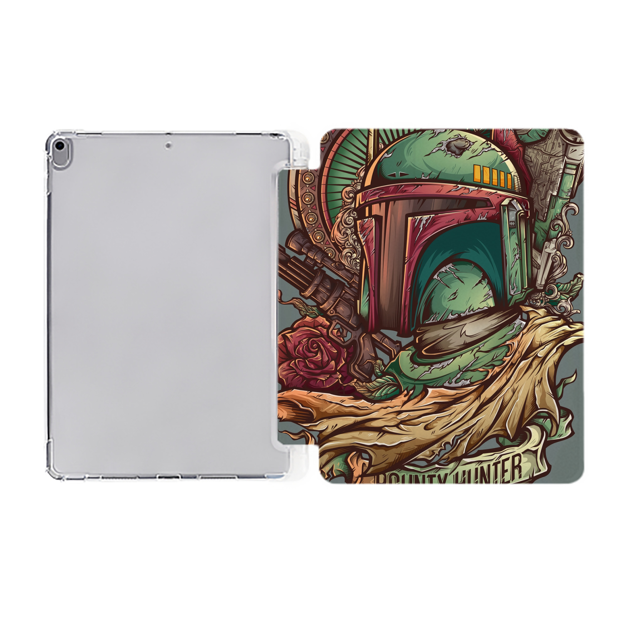 （画像用） スター・ウォーズ Star Wars IPad ケース ペン収納付き 三つ折りスタンド PUレザー×シリコン 対応機種9.5/10.5/10.9インチ